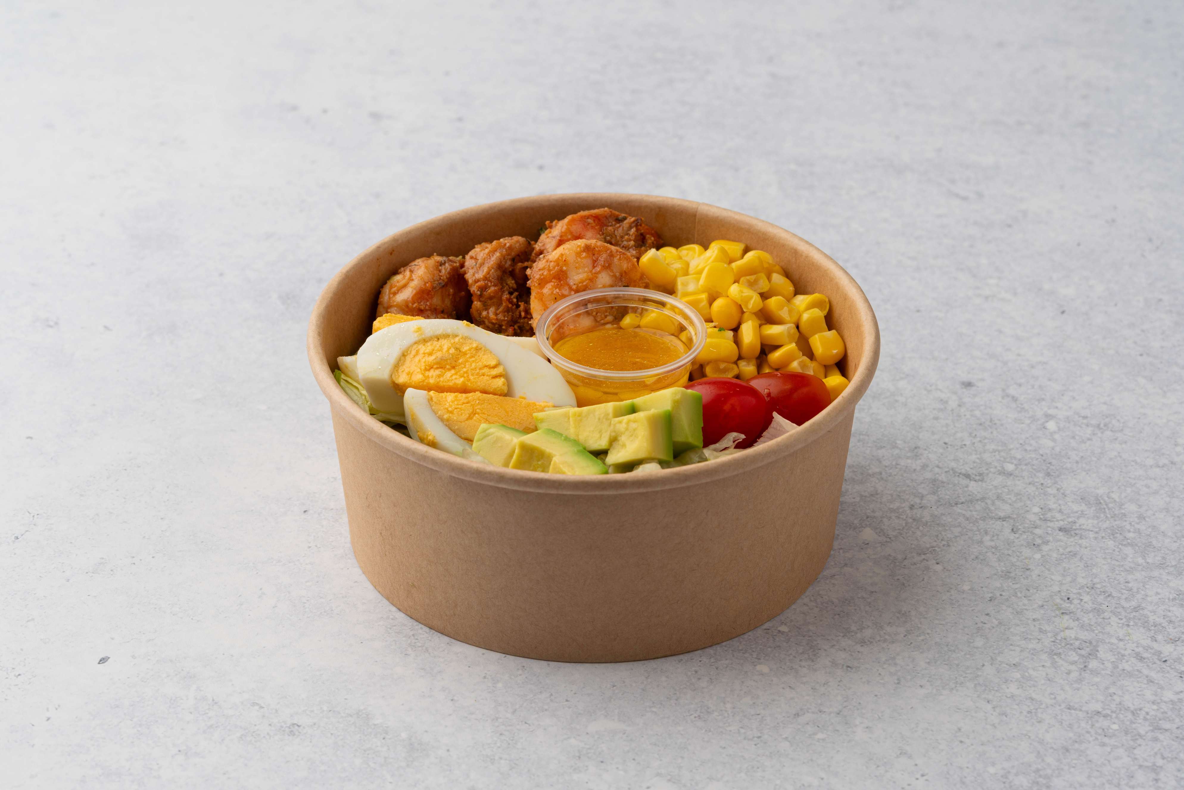 Cobb Salad With Jerk Shrimp
